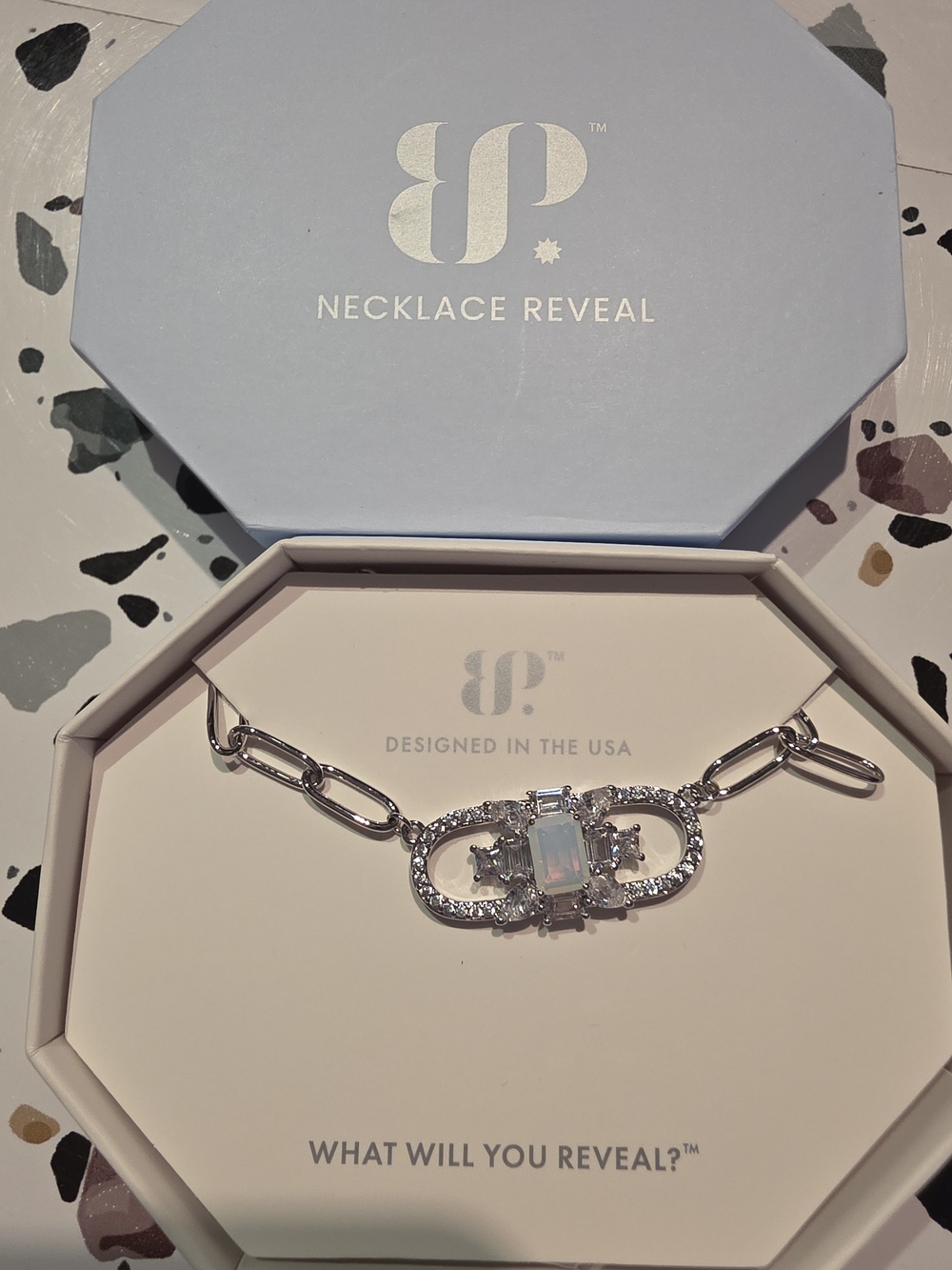 BP OG The Milan Necklace-Exclusive Bringback-Moonstone On Rhodiuun